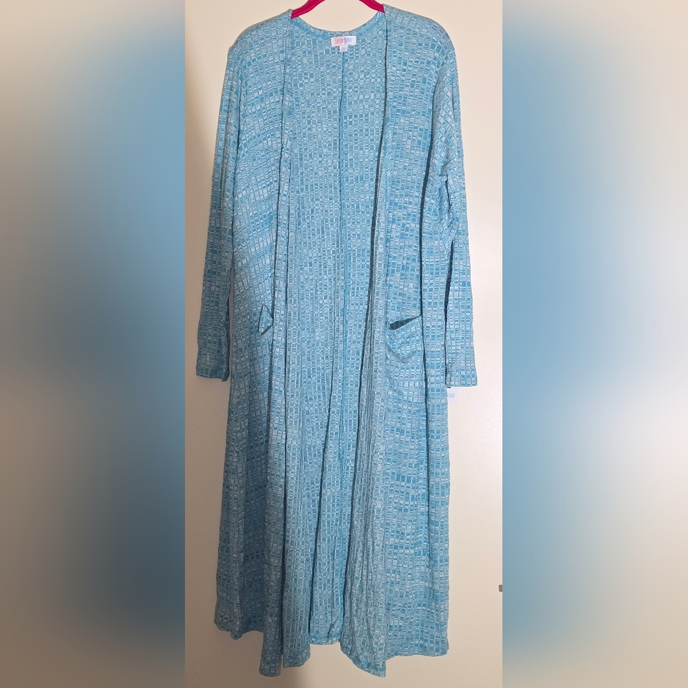 LuLaRoe Teal Textured Kimono
